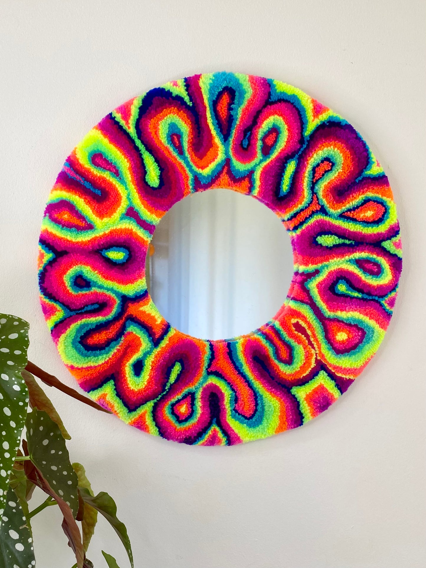 Rave rainbow neon mirror