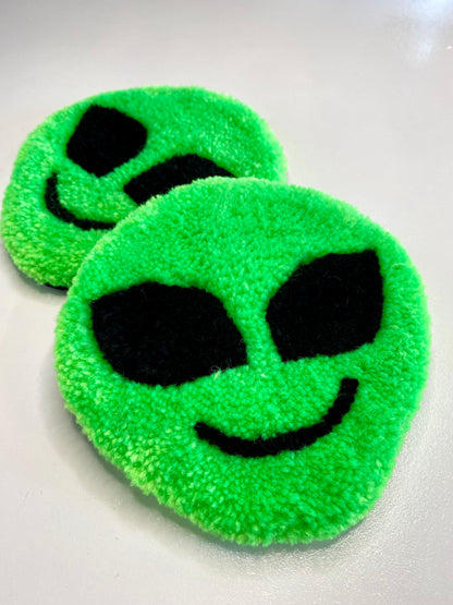 Alien face mug rugs *SET OF 2